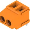 PCB terminal, 2 pole, pitch 5 mm, AWG 24-14, 15 A, screw connection, orange, 1715330000