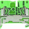 Protective conductor terminal, spring balancer connection, 0.5-4.0 mm², 4 pole, 300 A, 8 kV, yellow/green, 1608660000