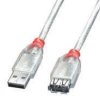 Lindy extender/przedłużacz USB A-A, 2.0, wtyk/gniazdo, długość 2m, czarny,