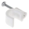 Uchwyt Kablowy Okrągły Fi8mm Biały Trz-8*P100