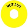 Etykieta oznacznikowa O 60 do przyc. awar. zatrzym. NOT-AUS /logo ISO13850 ZBY9260