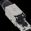 76204B RJ45 plug Cat.6A 500MHz, field-installable, shielded, with screw