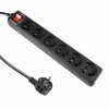 Listwa zasilająca 6 gniazd z uziemieniem 1.8m czarna