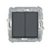 MINI Mechanizm łącznika zwiernego żaluzjowego (dwa klawisze bez piktogramów) grafitowy mat 28MWP-8.1