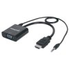Konwerter HDMI na VGA 1080p M/F audio zasilanie Micro USB