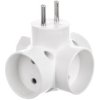 Rozgałeźnik Wtyczkowy 3X2p +1Xeuro Biały R-43
