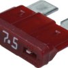 Automotive flat fuse, 7.5 A, 32 V, brown, (L x W x H) 19.1 x 5.1 x 18.8 mm, 028707.5PXCN