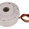 Buzzer piezoelektryczny; WEC4512C; 12V; fi 45mm; na panel; pulsujący; ciągły; z generatorem; przewody; 26mm; RoHS