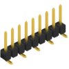 Pin header, 9 pole, pitch 2.54 mm, angled, black, 10047353