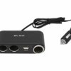 Rozgałęźnik zapalniczki samochodowej 3 gniazda + 2xUSB