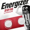 Ogniwo guzikowe CR 2016 Energizer CR2016 3 V 2 szt. 90 mAh litowe