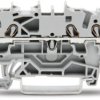 3-wire feed-through terminal, spring-clamp connection, 0.25-4.0 mm², 1 pole, 24 A, 8 kV, gray, 2002-1301