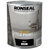 Ronseal 37674 One Coat Tile Paint Black Gloss 750ml