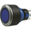 Przełącznik; przyciskowy; LAS1-AWY-11/B/12V; ON-(ON); niebieski; podświetlenie LED 12V; niebieski; do lutowania; 2 pozycje; 5A;