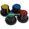 Gałka potencjometru 17,5mm czarno/czerwona 2szt