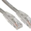 Kabel kategorii 6, Szary, Wtyk RJ45/męski RJ45dł.: 500mm, mat. koszulki: PVC