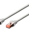 Patch cable, RJ45 plug, straight to RJ45 plug, straight, Cat 6, S/FTP, LSZH, 10 m, gray, DK-1644-100
