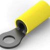 Insulated ring cable lug, 2.62-6.64 mm², AWG 12 to 10, 5 mm, yellow, 35109