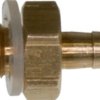 Hose grommet, L 12.5 mm, brass, for 4 x 1 tubing, 50.040