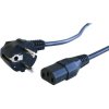 Power cord, Europe, plug type E + F, angled on C13 socket, straight, H05VV-F3G0.75 mm², black, 2 m, VII-H05VVF3G075-C13/2,00M SW