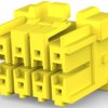 Plug housing, 8 pole, pitch 3.3 mm, straight, yellow, 4-1971905-4