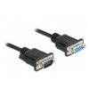 Delock 86578 Series Cable [1x RS232 plug - 1x RS232 socket] 1 m Black
