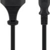 Kabel zasilający z wtyczką Euro, 0,5 m, czarny - Długość kabla 0.5 m