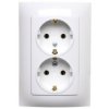 Simon 10 Gniazdo Podwójne Schuko Białe 16A 250V Ip20 Cgsz2/11