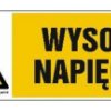 ZNAK - HB003 Wysokie napięcie 45 x 15 cm FN - Folia samoprzylepna