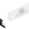 Pin header, 10 pole, pitch 2.54 mm, angled, black, SLLP5SMD06610ZBSM