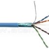 Kabel skretka FTP (F/UTP), kat6, wewnętrzny, niebieski, LSOH/LSZH, 4x2x26 AWG, 305m, linka