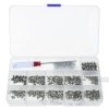 Set of 530 pcs of Countersunk Screws and Nuts - M2, M2.5, M3 - Silver
