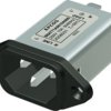 IEC plug C14, 50 to 60 Hz, 15 A, 250 V (DC), 250 VAC, 90 µH, faston plug 6.3 mm, B84771A0015A000