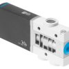 Zawór elektromagnetyczny Festo 3/2 zamknięte monostabilne Jednostki metryczne Elektryczny 8 bar 3 portowy MHE4 24V dc
