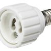 Adapter przejściówka do żarówki E14 - GU10 plastikowy