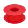 Przewód; montażowy; Kynar 50m; 1 żyła; drut; Cu; srebrzony; 0,25mm; czerwony; PVDF; kynar; max +135°C; 300V; szpula 50m; Weiyang