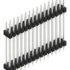 Pin header, 30 pole, pitch 2.54 mm, straight, black, 10057566