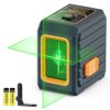 CIGMAN CM-G01 2-linowy zielony poziomica laserowa o wysokiej widoczności ±0,3 mm/m samopoziomująca IP54 odporna na wodę długi cz