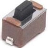 Short-stroke pushbutton, Form A (N/O), 50 mA/24 VDC, unlit , actuator (black, L 1.52 mm), 1.27 N, SMD, 1825965-1