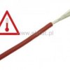 Przewód silikonowy CU; 0,5mm2 czerwony I max 10A