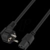 7102-0,5M-UF Mains cable, UltraFlex, earthed plug, C13, 0.5 m, black