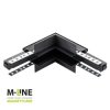 Łącznik kątowy do szyny magnetycznej wewnętrzny podtynkowy czarny M-LINE