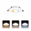 Oprawa podtynkowa downlight LED, 5W, 450lm, 3CCT, IP65, okrągła, biała, LOGAN HOROZ