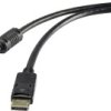 Renkforce DisplayPort kabel Złącze DisplayPort, Złącze DisplayPort 1.00 m czarny UHD 4K @ 60 Hz styki pozłacane , z rdze