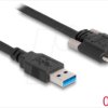 87798 USB 3.0 cable, A male to Micro-B male, screwable, 0.5 m