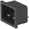 Panel plug C20, 3 pole, snap-in, plug-in connection, black, 4793.6000