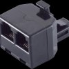 BS71230 RJ11 coupler, Western plug 6/4 > 2x jack