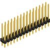 Pin header, 30 pole, pitch 2 mm, straight, black, SLY213930G