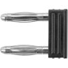 Jumper, pitch 7.5 mm, 33 VAC/70 VDC, 70 V, 12 A, gold-plated, black, KURZ 7450 / 7.5-2 IG NI / SW