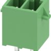 Pin header, 2 pole, pitch 3.5 mm, straight, green, 1731471